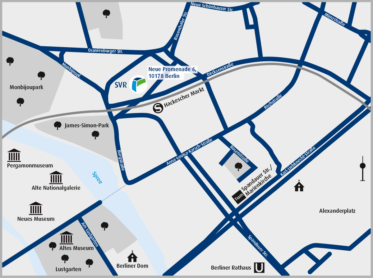 Visualisation of SVR's Berlin Office location at Hackescher Markt in Berlin 